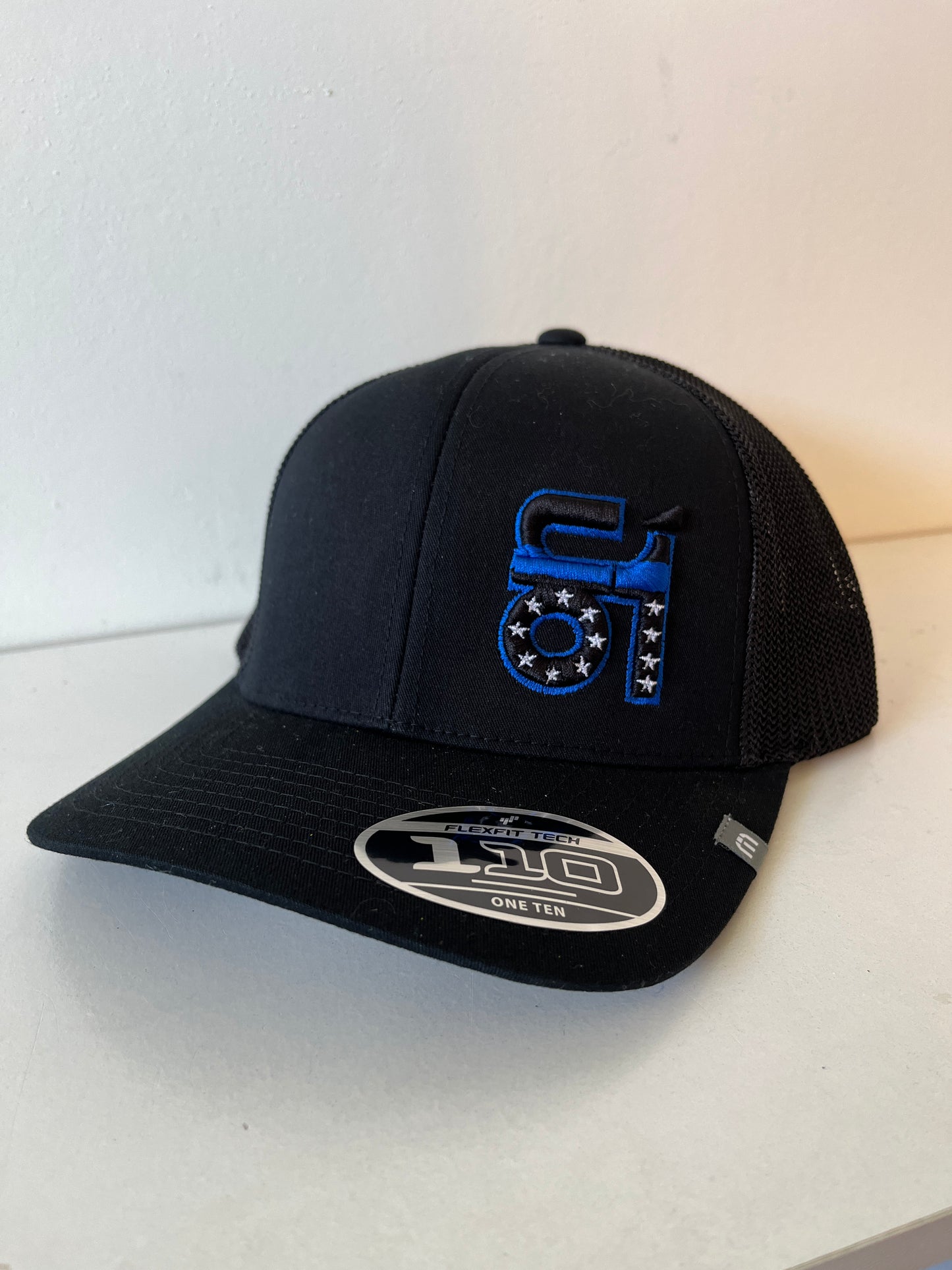 Travis Matthews 110 All Black w/ Blue line ON1 Logo