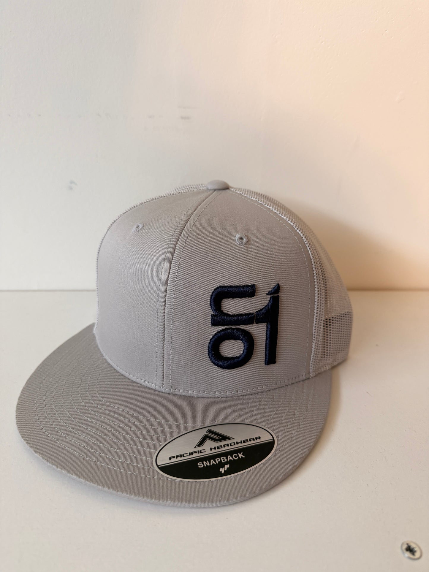4D3 SILVER W/ NAVY ON1 LOGO
