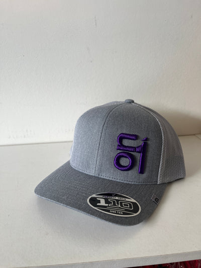110 HEATHER GREY/GREY W/ PURPLE ON1