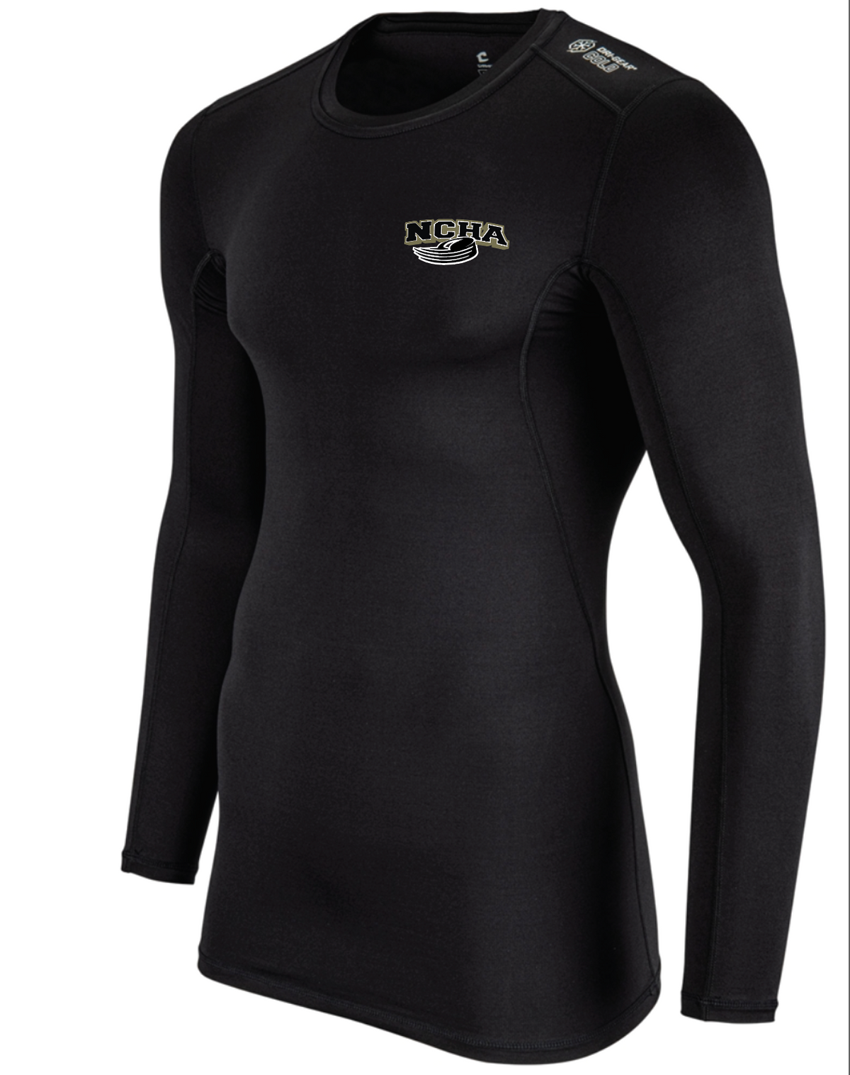 NCHA Black COLD WEATHER COMPRESSION LONG SLEEVE CREW