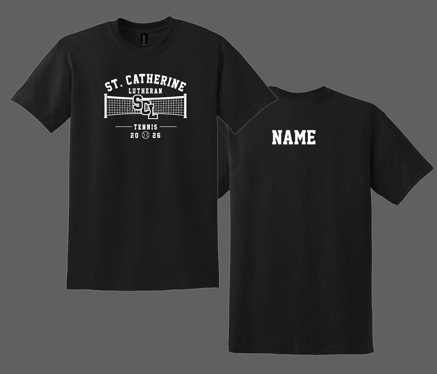 SCL- St.Cathrine Full Logo: Black Shirt