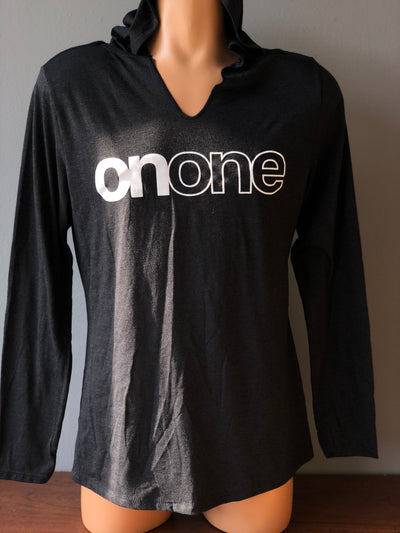 Womens Grey Hoodie w/ White Text