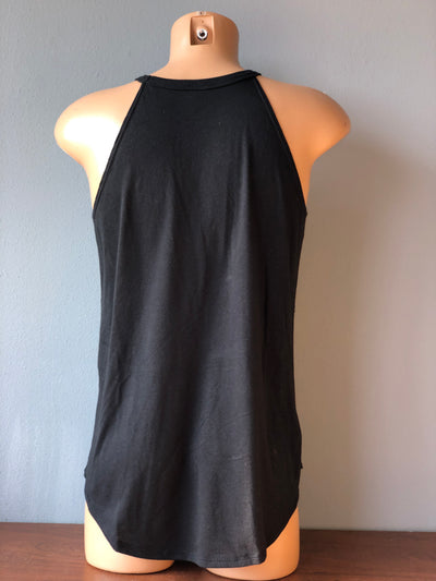 Black Tank w/ Teal Text