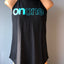 Black Tank w/ Teal Text