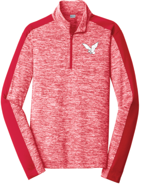 Red 1/4 Zip Long Sleeve